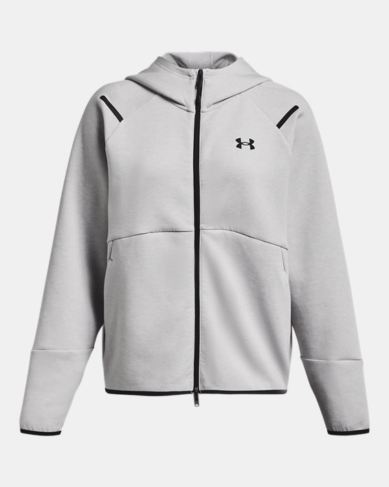 Women's UA Unstoppable Fleece Full-Zip in Gray image number 6